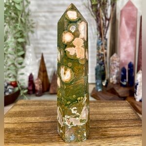 1140 Rainforest Jasper Crystal Tower